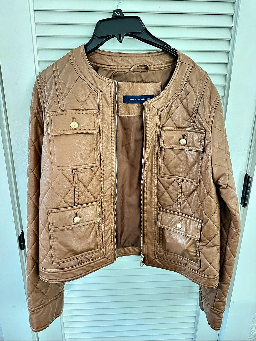 Michael Kors Quilted Jacket in Brown XL Like New